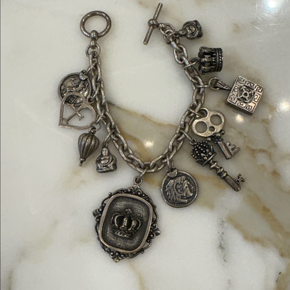 Sundance Catalog Chunky Sterling Silver Charm Bracelet—STUNNING!! 76 Grams—New!